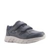2 velcro sneaker navy blue man comfort shoes - Image 2