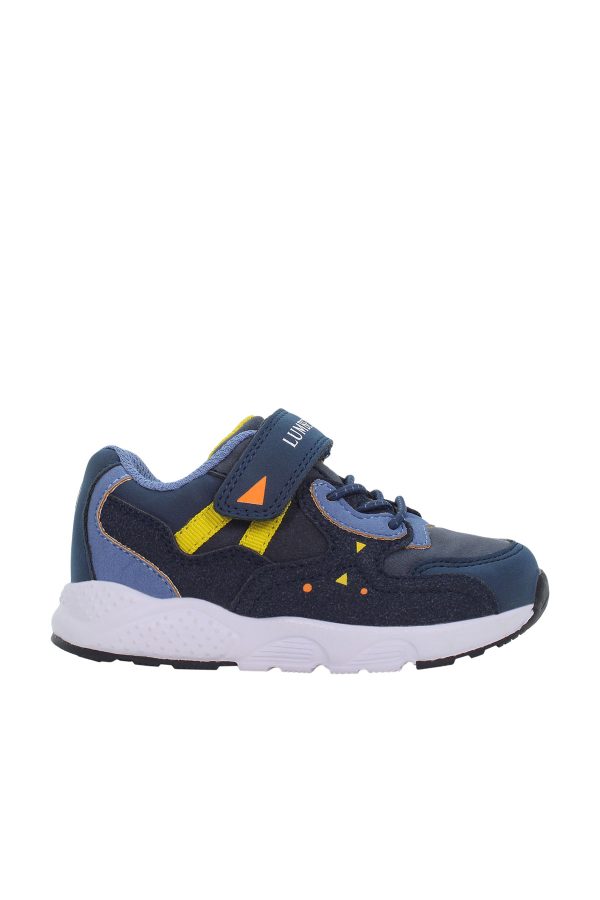 1 velcro and elastic lace navy blue boy sneaker